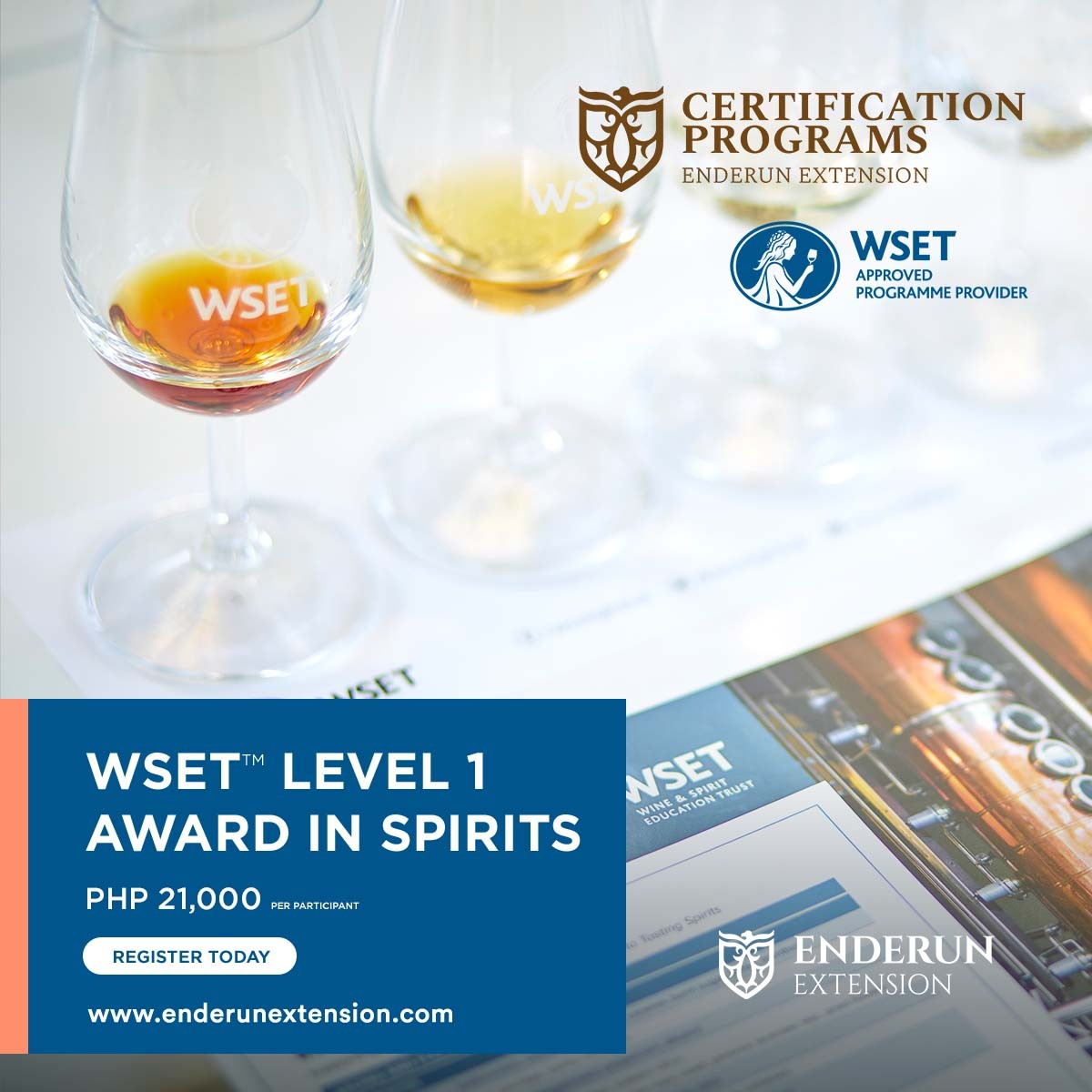 Wine & Education Trust (WSET) Level 1 Award in Spirits - Enderun Extension